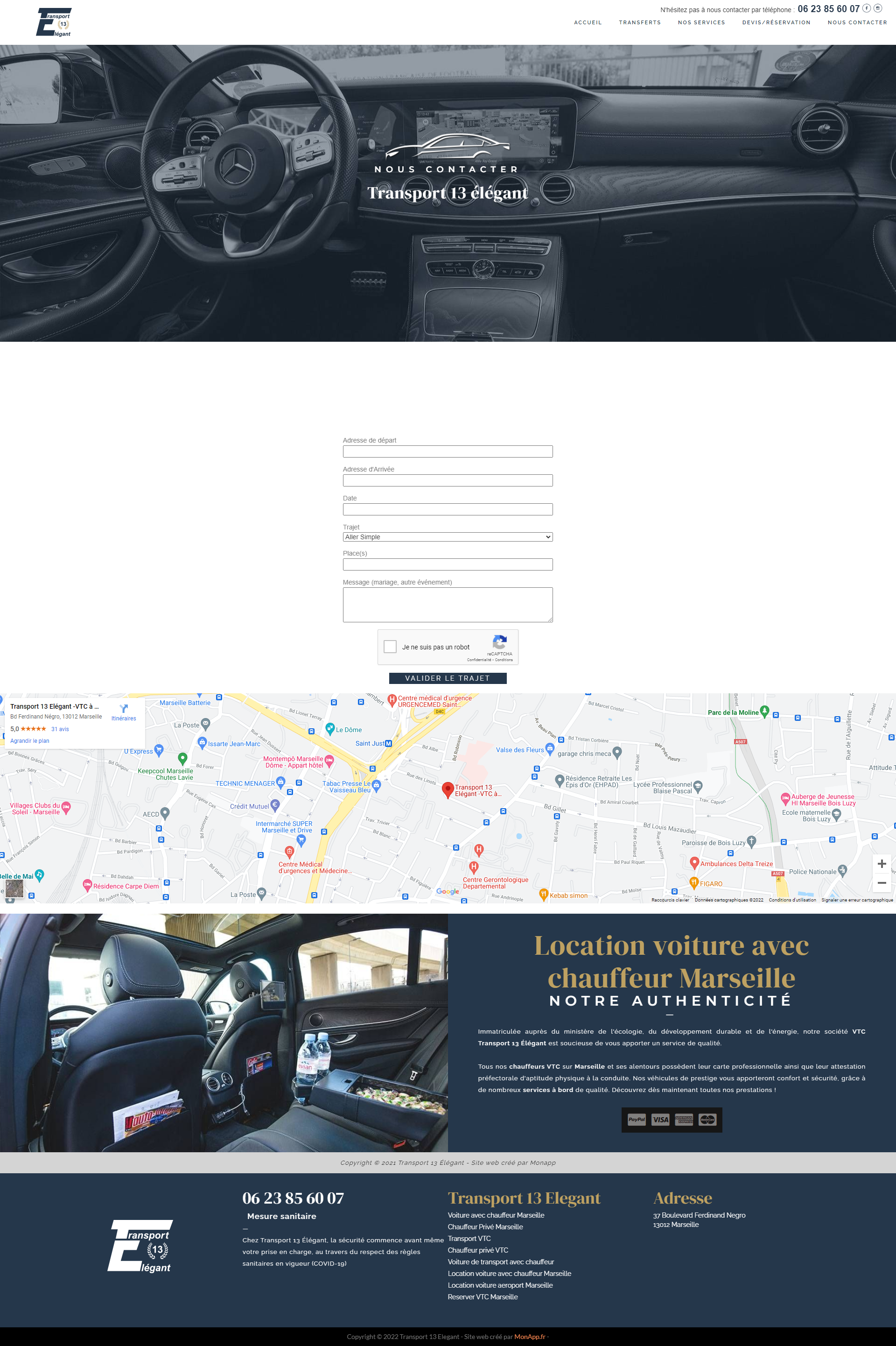 Transport 13 Élégant - Créer un site internet professionnel - Agence Marseille